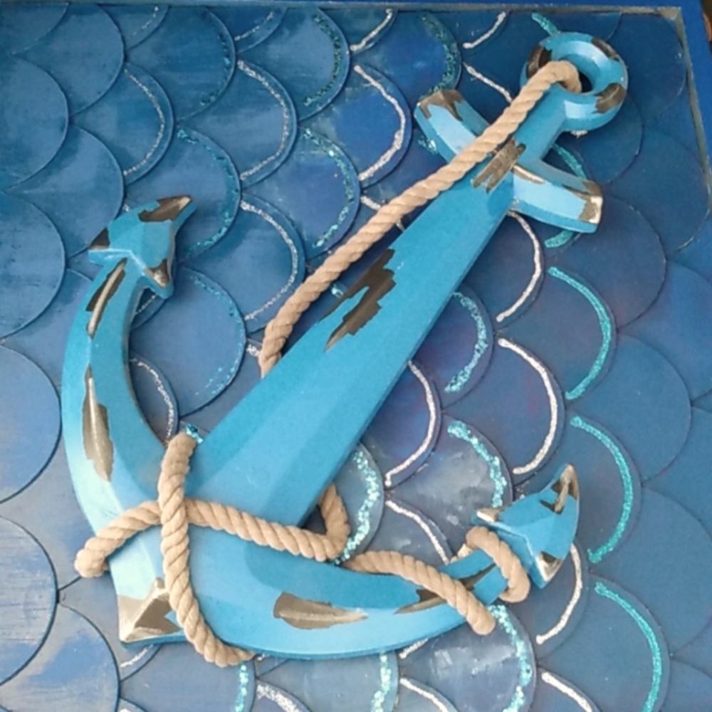 Nautical Wall Decor - Anchor w/ Rope 🏖️⚓🌊